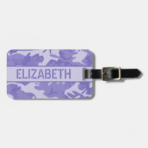 Personalized Purple Camo Luggage Tag