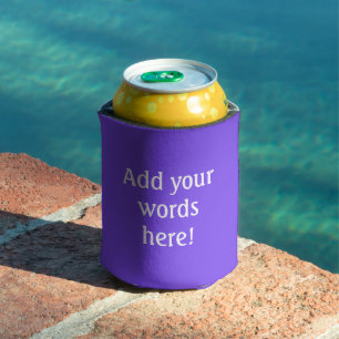 Personalized Purple Can Cooler