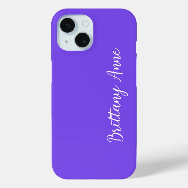 Personalized Purple Case-Mate iPhone Case (Back)