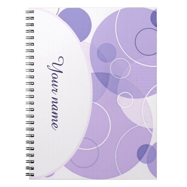 Personalized purple circles notebook (Front)