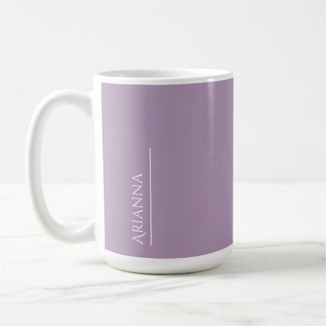 Personalized purple  coffee mug (Left)