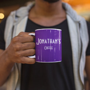 Personalized Purple Coffee Mug