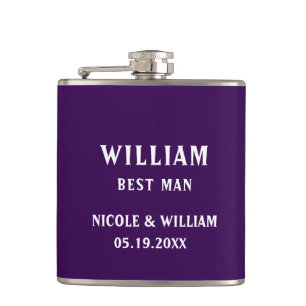 Personalized Purple Colour Scene Hip Flask