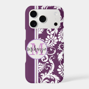 Personalized Purple Damask Pattern