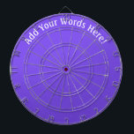 Personalized Purple Dartboard<br><div class="desc">This dartboard is fun for weddings,  birthdays,  and more! Personalize it!

Designed in Washington State,  USA by an independent artist</div>