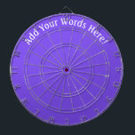 Personalized Purple Dartboard<br><div class="desc">This dartboard is fun for weddings,  birthdays,  and more! Personalize it!

Designed in Washington State,  USA by an independent artist</div>