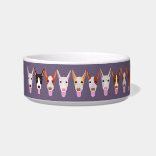 Personalized Purple Dog Faces Bowl