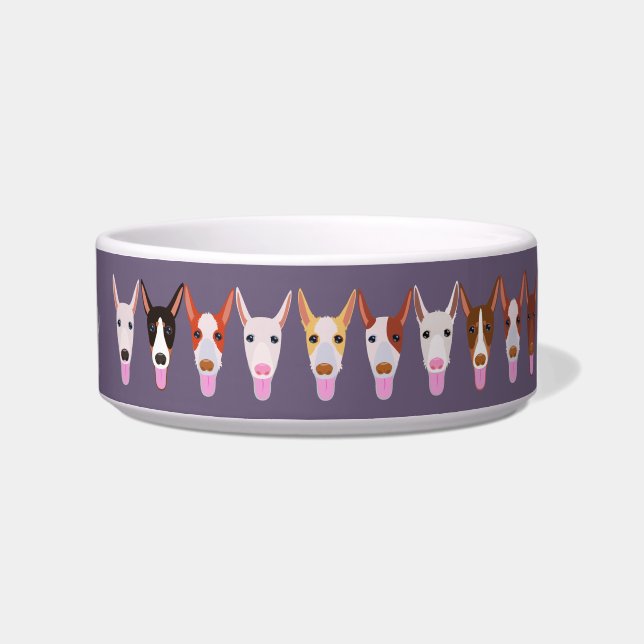 Personalized Purple Dog Faces Bowl (Right)