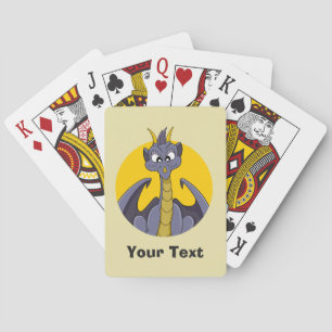 Personalized Purple dragon cartoon Playing Cards