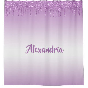 Personalized Purple Dripping Glitter
