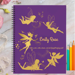 Personalized Purple Fairy Write & Draw Notebook