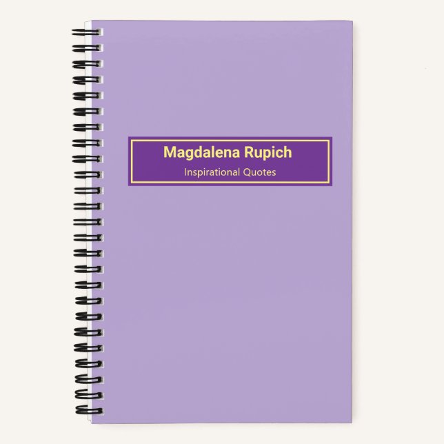 Personalized Purple Floral Bible Verse  Notebook (Front)
