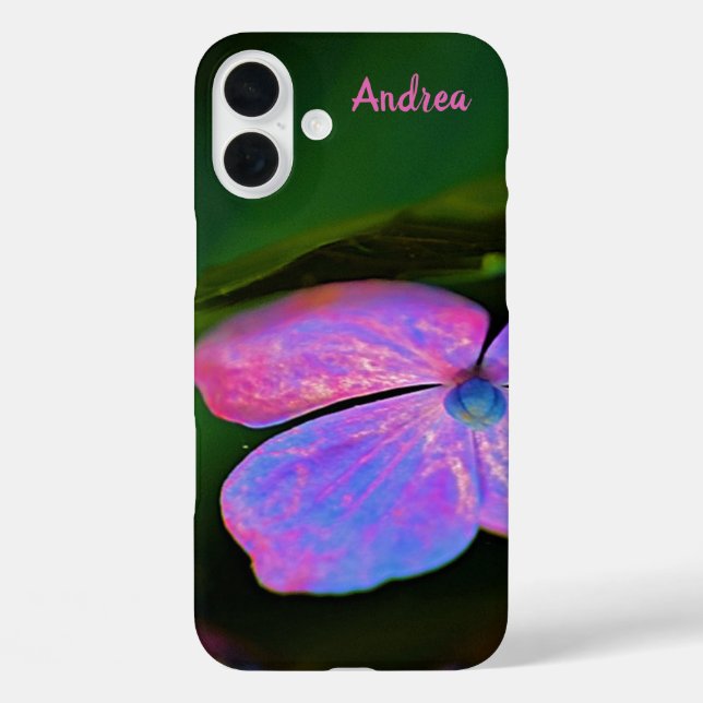 Personalized Purple Flower Apple iPhone Case (Back)