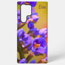 Personalized Purple Flower Samsung Case