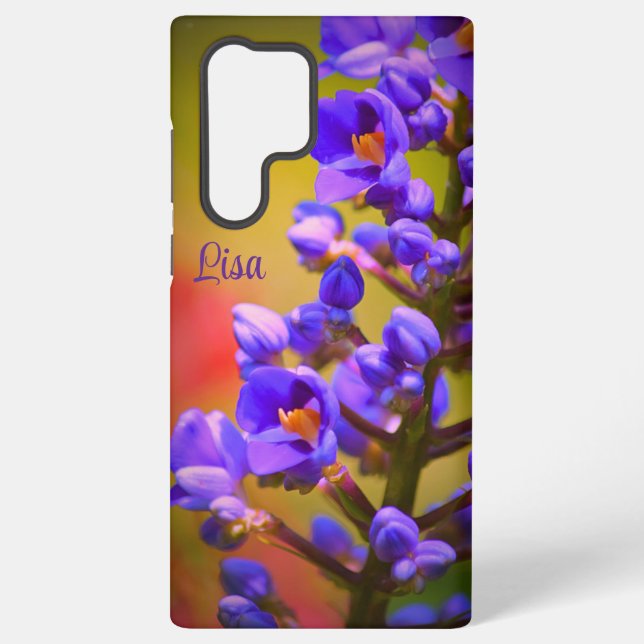 Personalized Purple Flower Samsung Case  (Back)