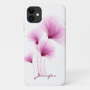 Personalized Purple Flower watercolor iPhone 11 Case