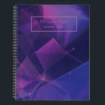 Personalized Purple Geometric Graph Paper Notebook<br><div class="desc">Purple geometric simple design notebook for engineers,  architects or engineering students with space for the name of the school subject and name you can easily change.</div>
