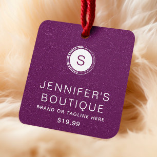 Personalized Purple Glitter Boutique Branding Calling Card