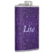 Personalized Purple Glitter Flask