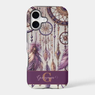Personalized Purple & Gold Boho Dreamcatchers