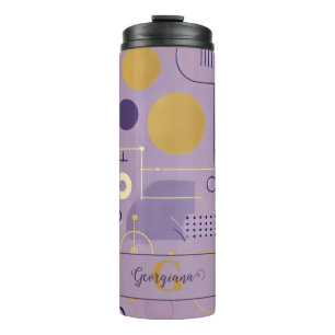 Personalized Purple & Gold Scandinavian Minimalist Thermal Tumbler