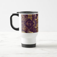 Personalized Purple & Gold Victorian Chinoiserie