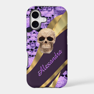 Personalized purple gothic skull