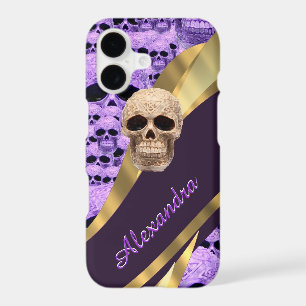 Personalized purple gothic skull