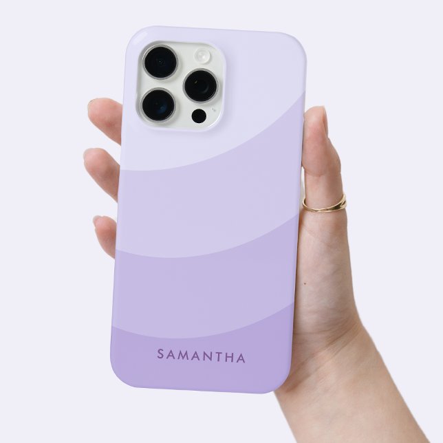 Personalized Purple Gradient Modern Girly Name Case-Mate iPhone Case (Personalized Purple Gradient Modern Girly Name Case-Mate iPhone Case)