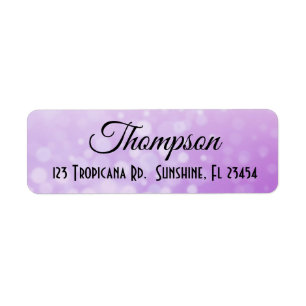 Personalized Purple Gradient  Return Address Label