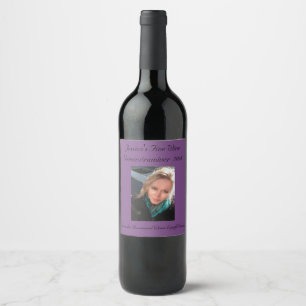 Personalized Purple Grape   Photo Wine Label