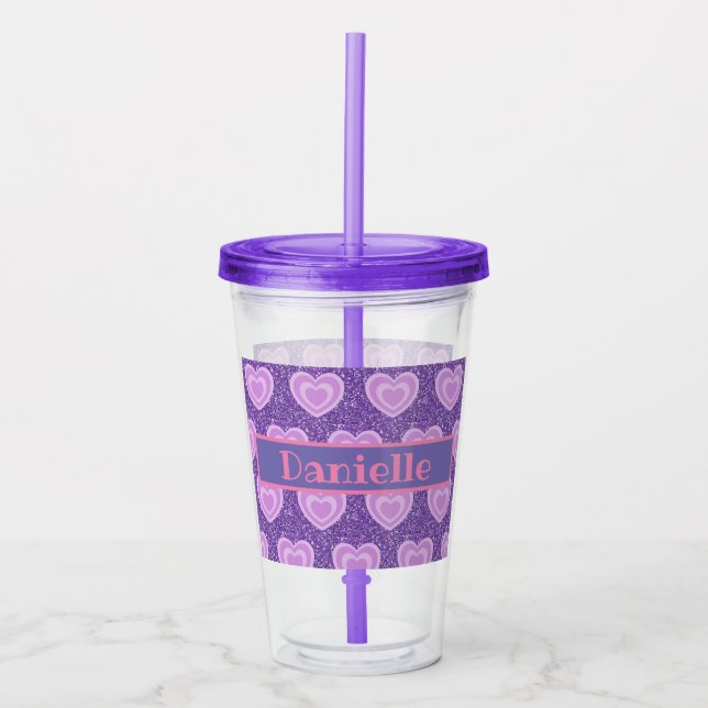 Personalized Purple Heart Cup (Front)