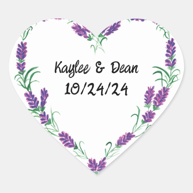 Personalized Purple Heart stickers (Front)