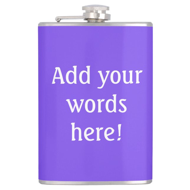 Personalized Purple Hip Flask (Front)