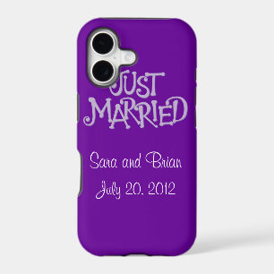 Personalized Purple Just Married iPhone 5 Case