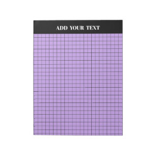Personalized Purple Large Graph Paper Notepad