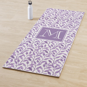 Personalized Purple Leaves Yoga Mat