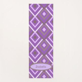 Personalized Purple Modern Abstract Yoga Mat