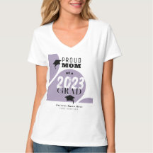 Personalized Purple Modern Arch Proud Mom Grad