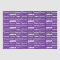 Personalized Purple Name Font Collage Typography