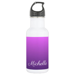 Personalized purple ombre 532 ml water bottle