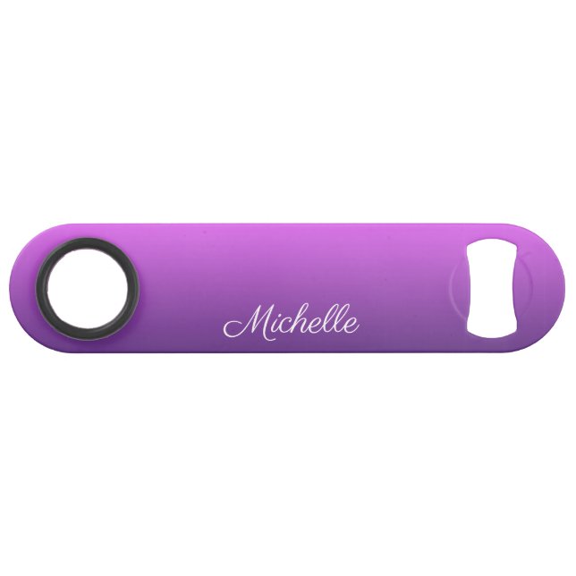 Personalized purple ombre bar key (Front (Horizontal))