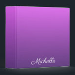 Personalized purple ombre binder<br><div class="desc">Personalized purple ombre</div>