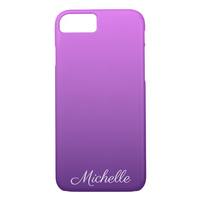 Personalized purple ombre Case-Mate iPhone case (Back)