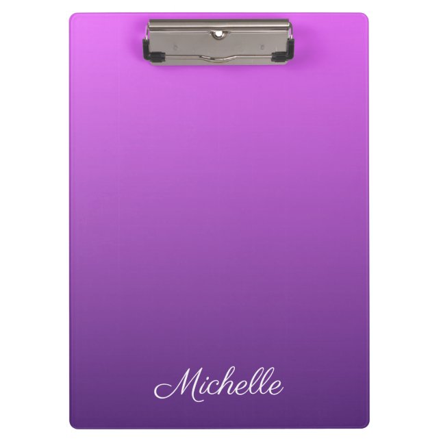 Personalized purple ombre clipboard (Front)