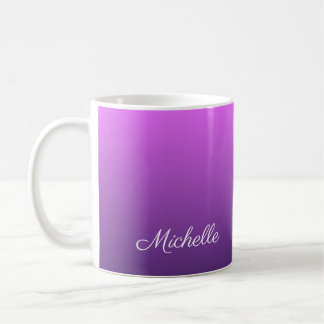 Personalized purple ombre coffee mug