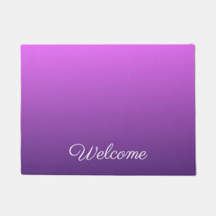Personalized purple ombre doormat