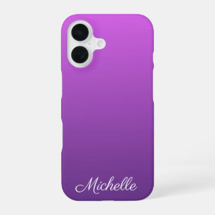 Personalized purple ombre iPhone 16 case