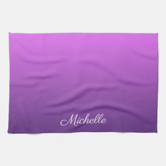 Personalized purple ombre kitchen towel