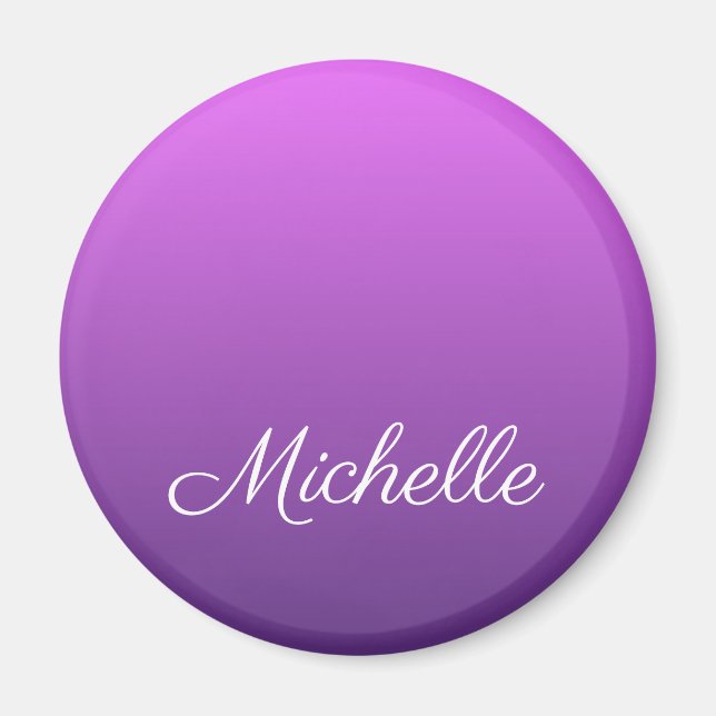 Personalized purple ombre magnet (Front)